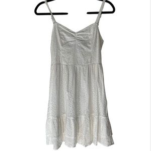 Hollister Mini White Dress with Open Tie Back